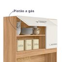 Ver imagem 5 de Armário de Cozinha Pequeno 5 Portas 1 Gaveta 91cm Freijó Off White Cristal Magazin90 Nicioli