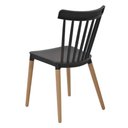 Ver imagem 4 de Kit 4 Cadeiras Janaína Midi Rivatti Polipropileno Preto Base Madeira