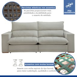Sofá Retrátil e Reclinável 210cm Martinho Boucle - 3