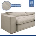 Ver imagem 7 de Sofá Retrátil e Reclinável 3 Lugares Boucle Bege Martinho 210cm Yescasa