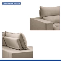 Sofá Retrátil e Reclinável 210cm Martinho Boucle - 9