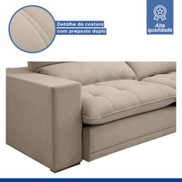 Sofá Retrátil e Reclinável 210cm Martinho Boucle - 7
