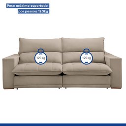 Sofá Retrátil e Reclinável 210cm Martinho Boucle - 11