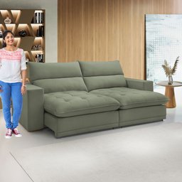 Sofá Retrátil e Reclinável 210cm Martinho Boucle - 12