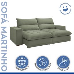 Sofá Retrátil e Reclinável 210cm Martinho Boucle - 2