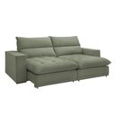 Ver imagem 2 de Sofá Retrátil e Reclinável 3 Lugares Boucle Verde Martinho 210cm Yescasa
