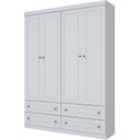 Ver imagem 3 de Jogo de Quarto com Guarda Roupa Americano e Berço Bala de Menta - Fdecor