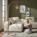Ver imagem 1 de Luminária de Chão Industrial London Gold Arco Aramada Luxo:cobre