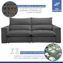 Ver imagem 3 de Sofá Retrátil e Reclinável 230cm Martinho Veludo