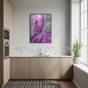 Ver imagem 1 de Quadro Decorativo Buda Roxo - 70x50cm:moldura Preta