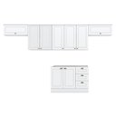 Ver imagem 1 de Cozinha Modulada Americana 5 Peças com Armário 2 Portas 80cm Branco Hp - Henn
