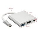Ver imagem 3 de Adaptador Conversor Type-c 3.1 para Usb 3.1 Usb 3.0 e Hdmi 4k (3x1)