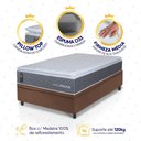 Ver imagem 3 de Conjunto Box Baú Marrom Argel Cinza Espuma D33 Solteiro 88x188x74 - King House