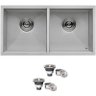 Cuba Dupla Quadrada Inox 304 Gourmet 8040 com Válvula - 2