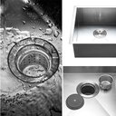 Ver imagem 4 de Cuba Dupla Quadrada Inox 304 Gourmet 8040 com Válvula