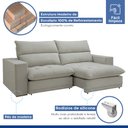 Ver imagem 6 de Sofá Retrátil e Reclinável 250cm Martinho Boucle