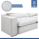 Ver imagem 7 de Sofá Retrátil e Reclinável 4 Lugares Boucle Gelo Martinho 250cm Yescasa