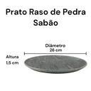 Ver imagem 3 de Prato Raso Refeição Pedra Sabão 26 Cm - Kit com 12 Unidades