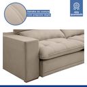 Ver imagem 7 de Sofá Retrátil e Reclinável 4 Lugares Boucle Bege Martinho 250cm Yescasa