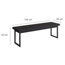 Ver imagem 2 de Banco Oxford 144cm Preto