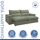 Ver imagem 2 de Sofá Retrátil e Reclinável 4 Lugares Boucle Verde Martinho 250cm Yescasa