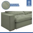 Ver imagem 7 de Sofá Retrátil e Reclinável 4 Lugares Boucle Verde Martinho 250cm Yescasa