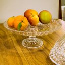 Ver imagem 4 de Centro de Mesa Decorativo de Vidro Transparente 11x30x30cm Sala Jantar Decoração