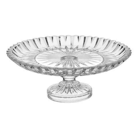Centro de Mesa Decorativo de Vidro Transparente 11x30x30cm Sala Jantar Decoração