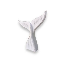 Enfeite Cauda de Baleia Branca 18 Cm Decoração Náutica de Mesa - 4