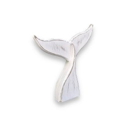 Enfeite Cauda de Baleia Branca 18 Cm Decoração Náutica de Mesa - 5