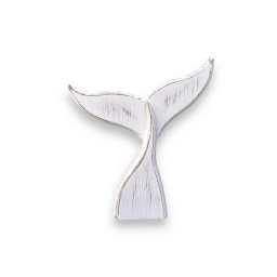 Enfeite Cauda de Baleia Branca 18 Cm Decoração Náutica de Mesa - 3