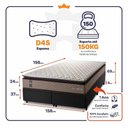 Ver imagem 2 de Cama Box Baú Atlanta Espuma D45 158x198 Preto King House