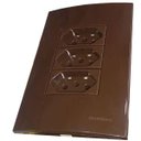 Ver imagem 2 de Conjunto 4x2 Linha Marrom Sleek Alto brilho MarGirius 4x2" 3 tomada 2P+T 10 A
