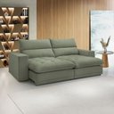 Ver imagem 1 de Sofá Retrátil e Reclinável 4 Lugares 2,90m Boucle Verde Martinho Yescasa