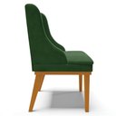 Ver imagem 7 de Cadeira Estofada para Sala de Jantar Base Fixa de Madeira Castanho Lia Suede Verde - Ibiza