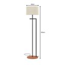 Ver imagem 6 de Luminária Salone Aço Carbono Preto Cúpula em Tecido Brugges Palha