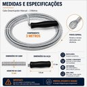 Ver imagem 6 de Cabo Desentupidor Manual 3 Metros para Pias Ralos Canos Flexível Reutilizável Resistente