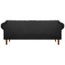 Sofá Chesterfield 200cm para Barbearia e Recepção Capitonê Corino Preto - Sofa Store:corino Preto - 4