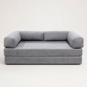 Ver mais imagens de Sofá Cama Casal Espuma À Vácuo Tecido Bouclé Cinza