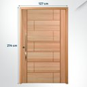 Ver imagem 2 de Kit Porta Pivotante Maciça de Eucalipto 214x127x14cm PM94 Talismã Cruzeiro Portas