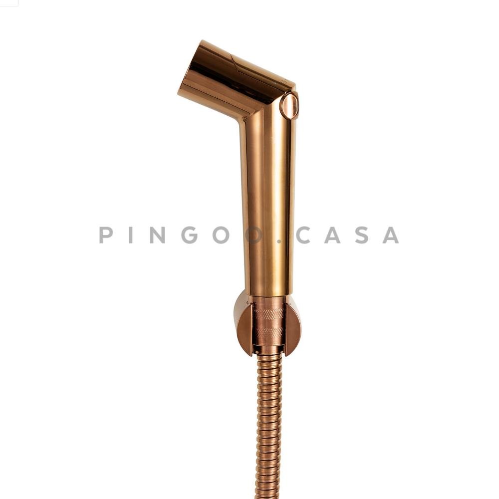 Ducha Higiênica Para Banheiro Apa Pingoo.casa - Dourado Rose - 3