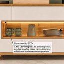 Ver imagem 7 de Balcão Buffet 160cm 5 Portas 1 Gaveta com LED e Pés em Madeira Maciça Ícaro Espresso Móveis