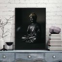 Ver imagem 2 de Quadro Fotografia Buda Negro 45x34cm - com vidro:Madeira preta