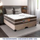 Ver imagem 4 de Cama Box Casal Bipartido Suede + Colchão Molas Ensacadas Texas Prime Colchões 138x188x64cm Bege