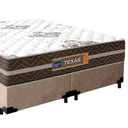 Ver imagem 5 de Cama Box Casal Bipartido Suede + Colchão Molas Ensacadas Texas Prime Colchões 138x188x64cm Bege