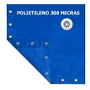 Ver imagem 1 de Lona Prática Multiuso Piscinas com Dreno Azul 300 Micras - 9x3