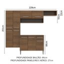 Ver mais imagens de Cozinha Emilly Paneleiro Armario Balcão Rustic Madesa
