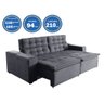 Sofá Londres 210cm Retrátil Reclinável Cinza – WS - 2