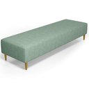 Ver imagem 2 de Puff Decorativo Sala de Estar Bali W01 Pés Palito 170x60cm Linho Verde Menta - Lyam Decor