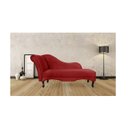 Ver imagem 3 de Recamier Decorativo Divã Olivia Couro Preto Pés Madeira Mz Decor